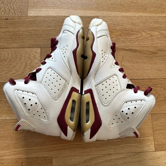 Jordan 6 retro white maroon size 5Y/W6.5 - Picture 4 of 7